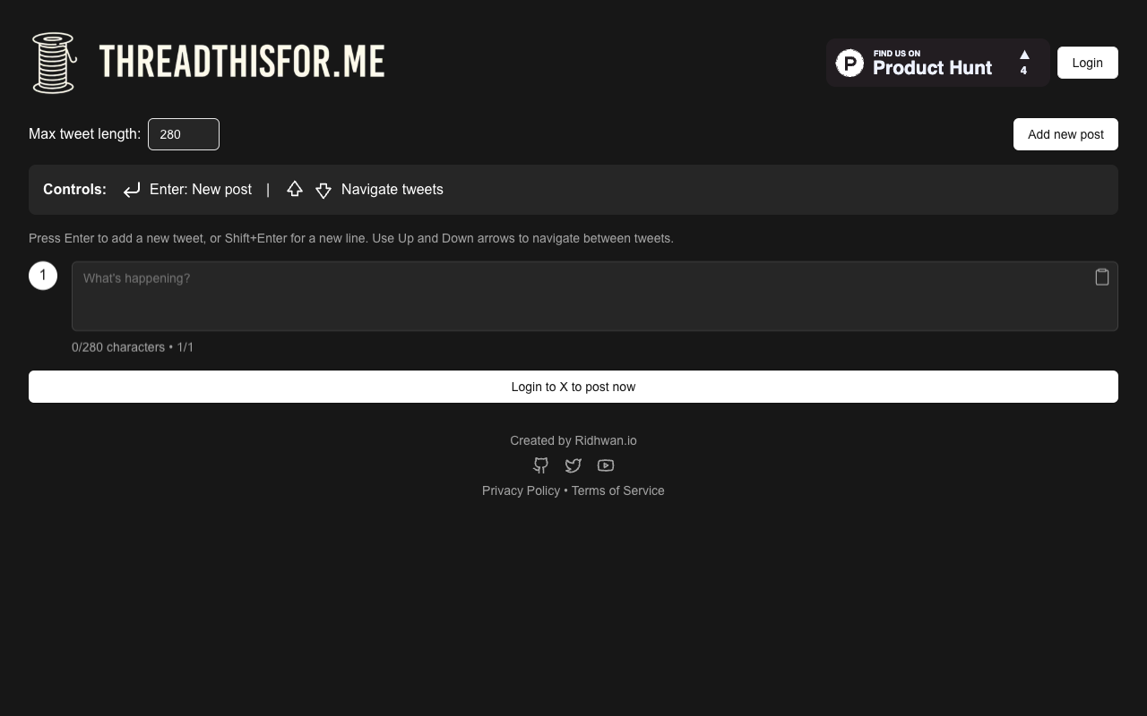 ThreadThisForMe - Simplify Your Thread Planning Experience