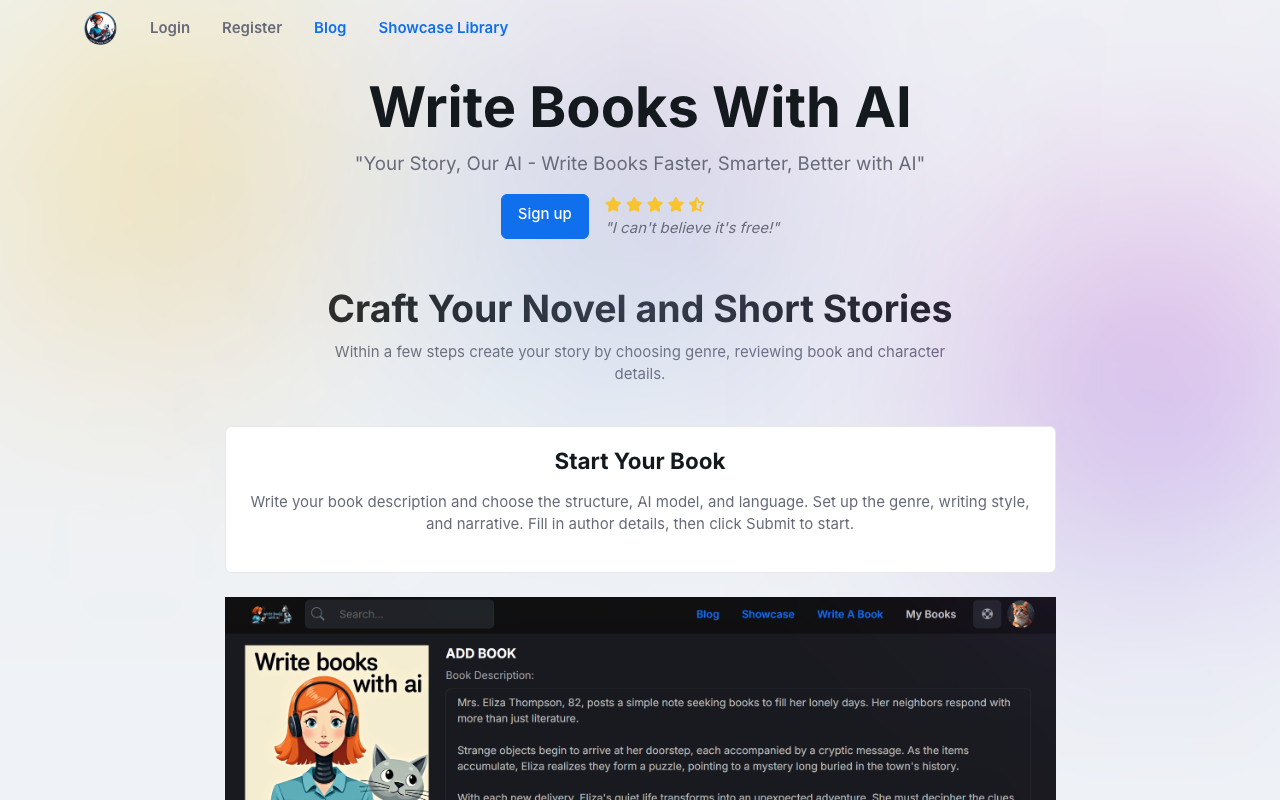 Write Books with AI - AI-Powered Book Writing Assistance AI Writing