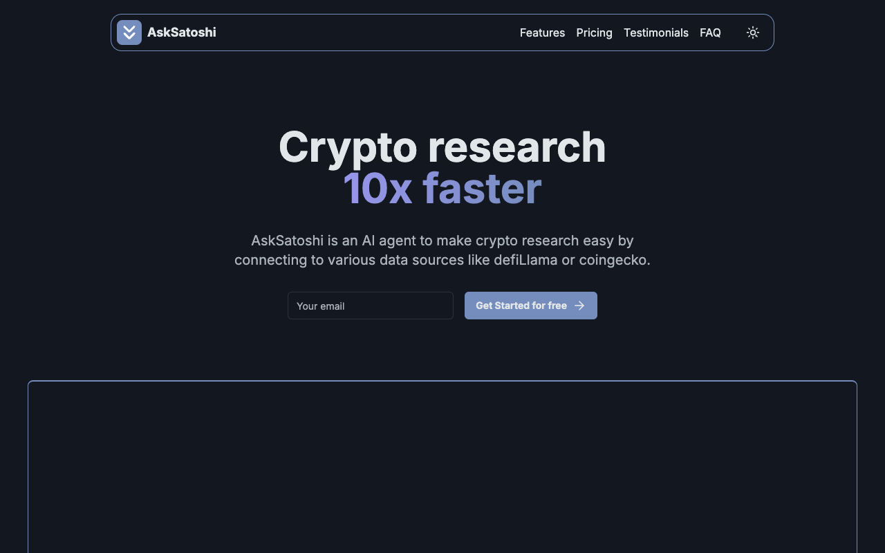 AskSatoshi - Simplifying Crypto Research with AI Technology