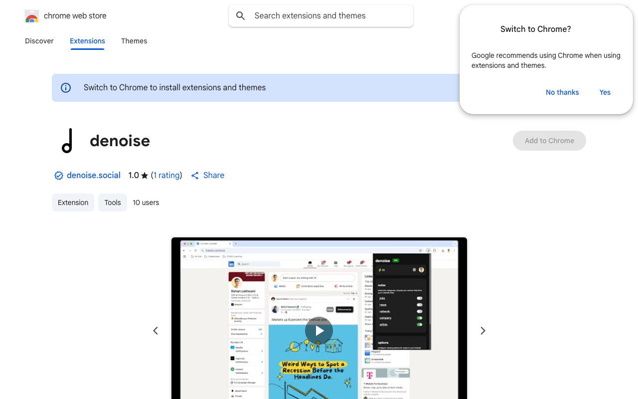 Denoise - Enhance Your LinkedIn Experience