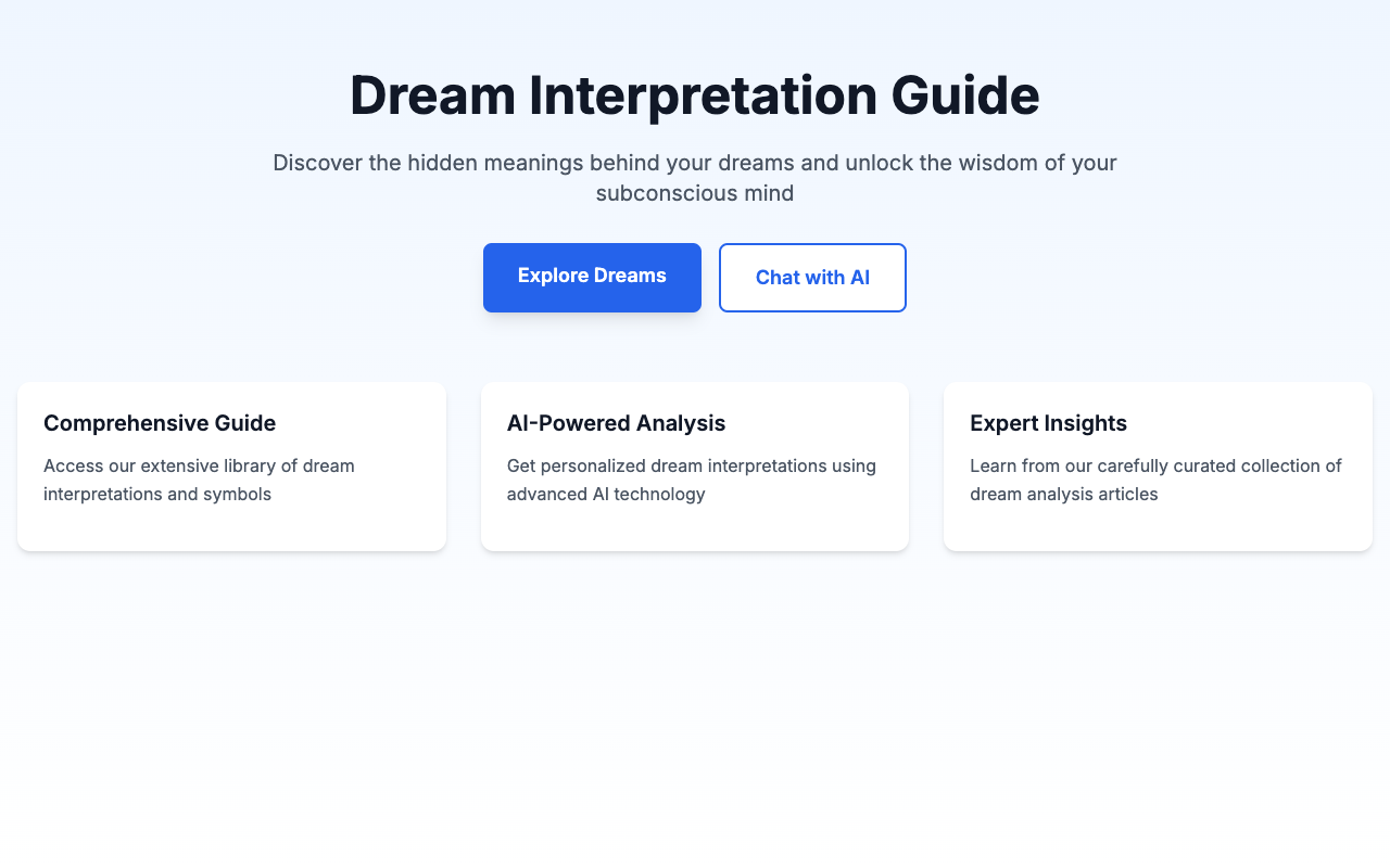 Dream Interpretation Assistant - Understanding Dreams with AI Technology