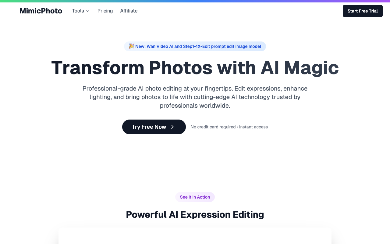 MimicPhoto - AI-Powered Facial Expression Editing AI Photography