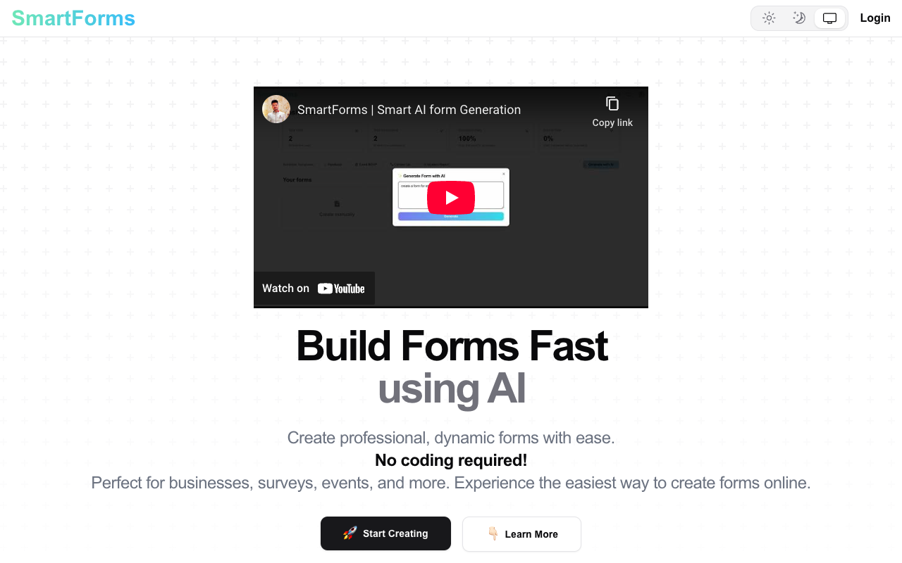 SmartForms - AI Form Generation for Fast Form Building