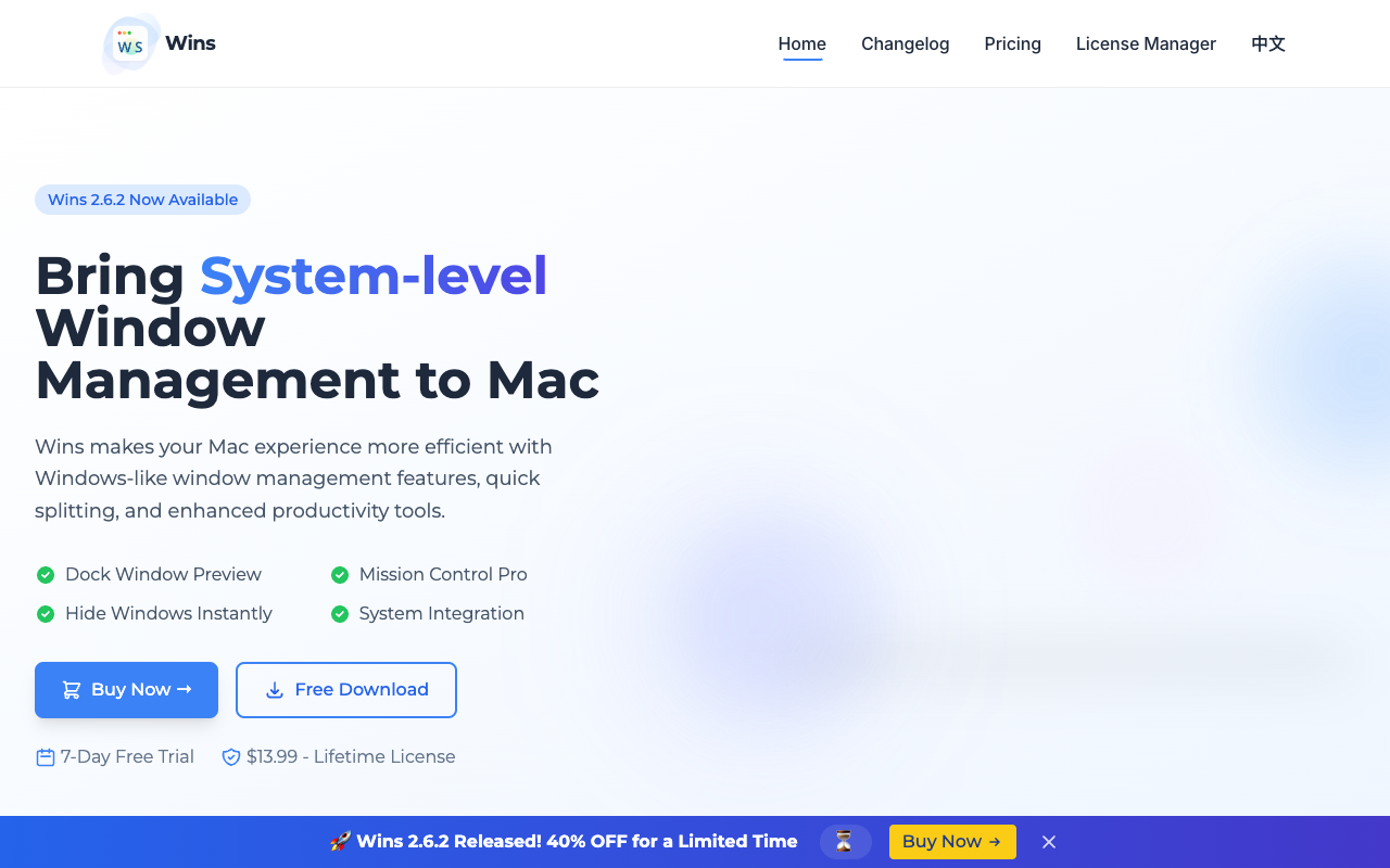 Wins - A Window Manager Like Apple Made