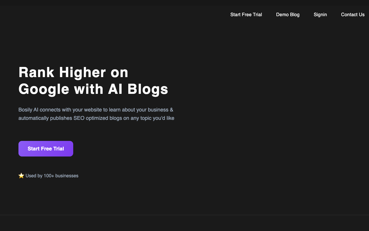 Bosily - AI-Powered Blogging for Higher Google Rankings
