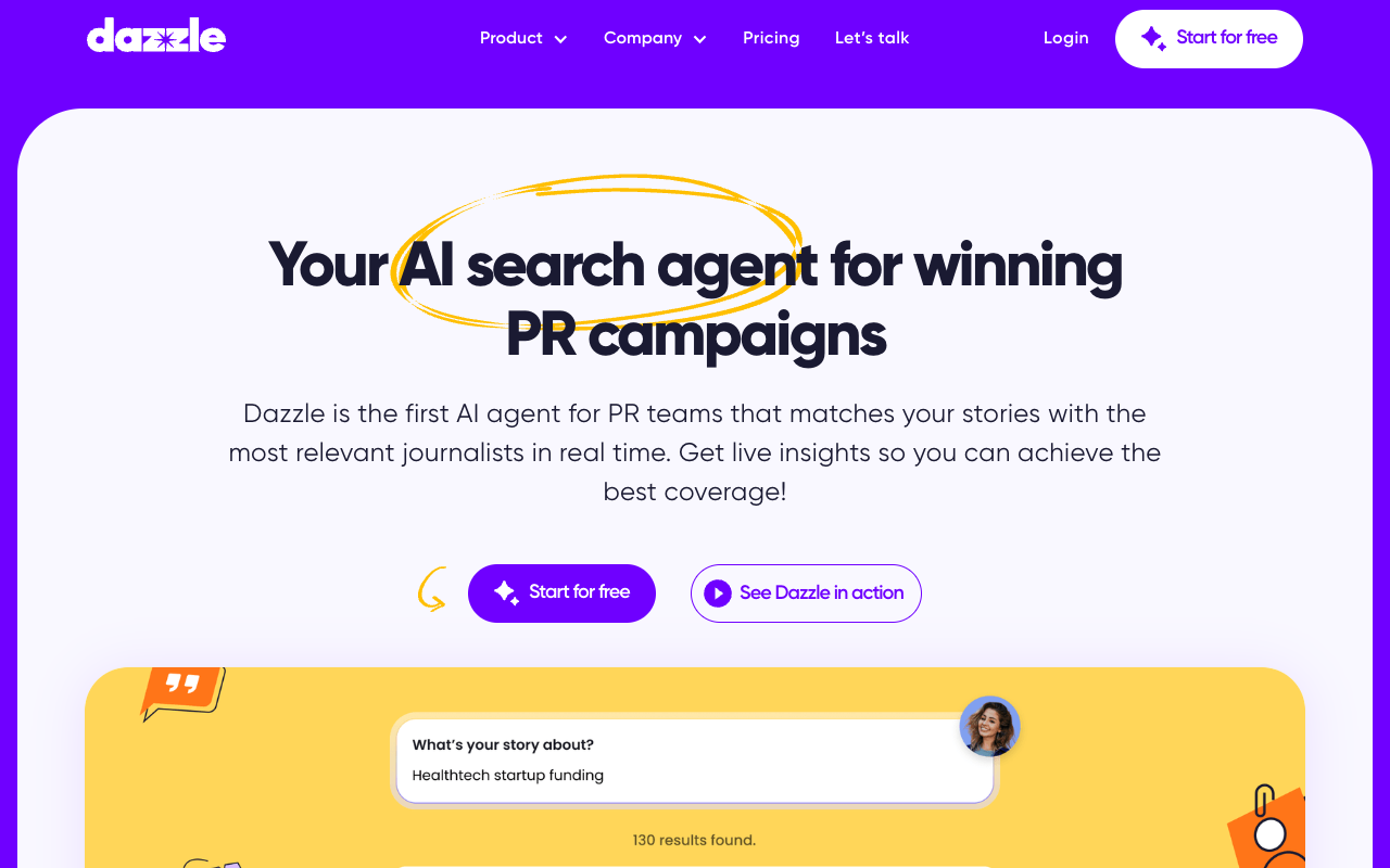 Dazzle - Your AI co-pilot for winning PR campaigns