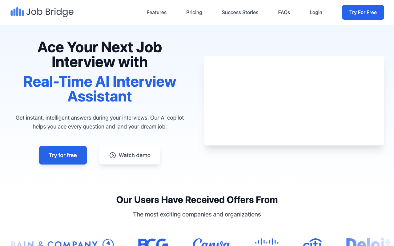 JobBridge - Your AI Interview Assistant