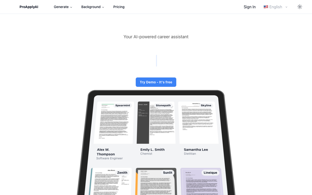 ProApply.AI - AI-powered tool for personalized cover letters