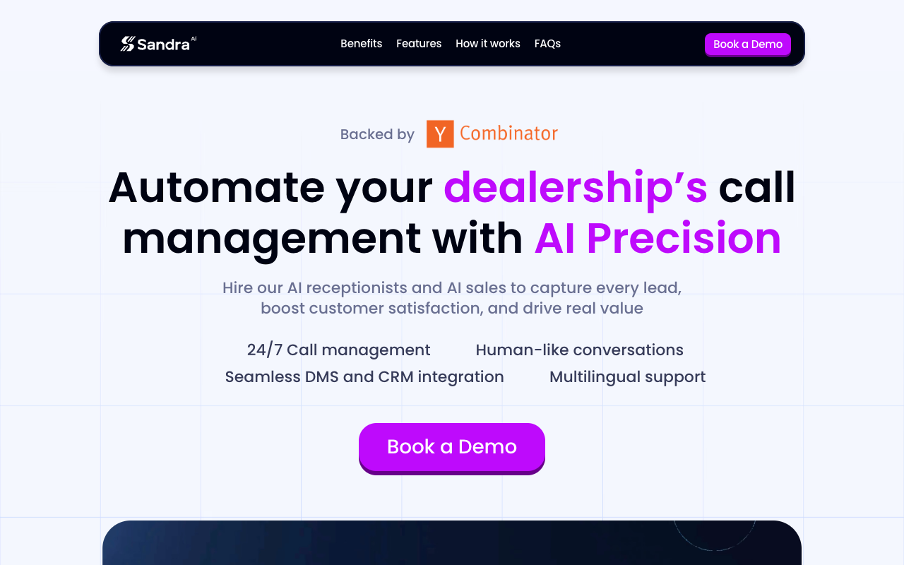 Sandra AI - Multilingual AI Receptionist for Car Dealers