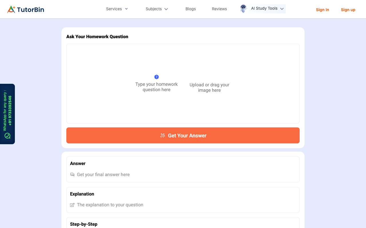 TutorBin AI Homework Helper: Empower Your Academic Success with AI Tools