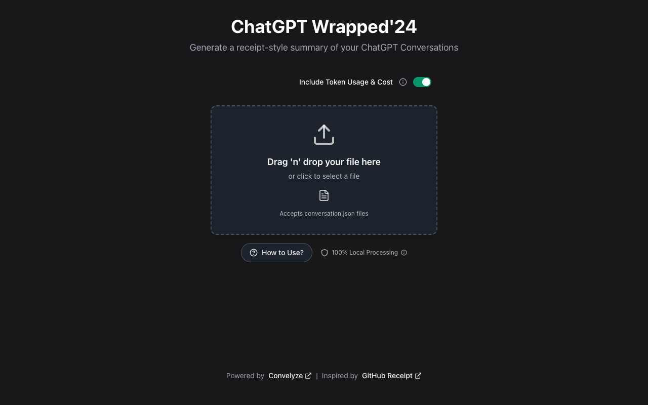 ChatGPT Wrapped 2024 - Simplify Your ChatGPT Conversations with a Receipt-style Summary