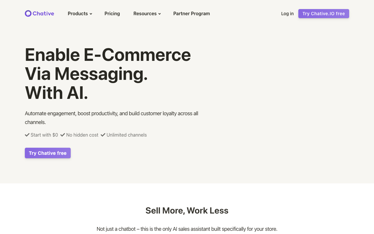 Chative.IO - Revolutionizing E-commerce with AI and Seamless Messaging
