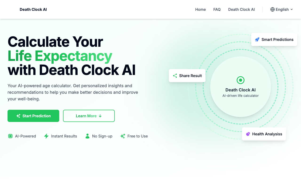 Death Clock AI - Your Personalized Life Expectancy Predictor