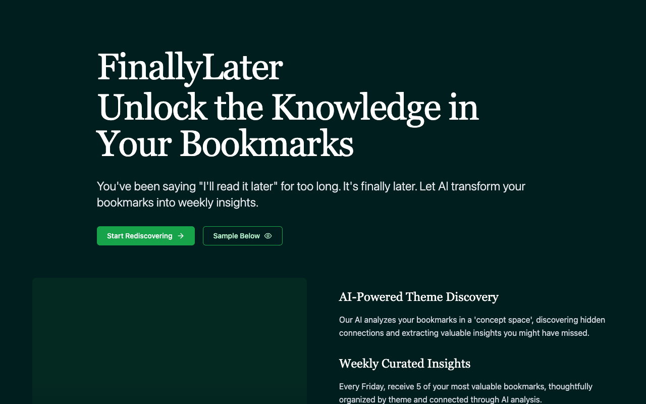 FinallyLater - Transforming Twitter Bookmarks into Personalized Newsletters