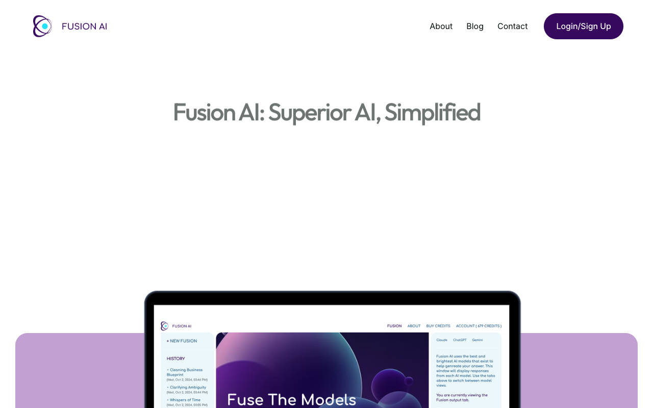 Fusion AI - Uniting Top AI Models for Exceptional Results
