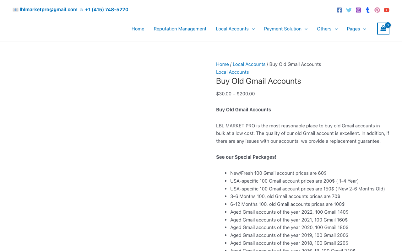 LBL Market Pro - Your Reliable Source for Old Gmail Accounts