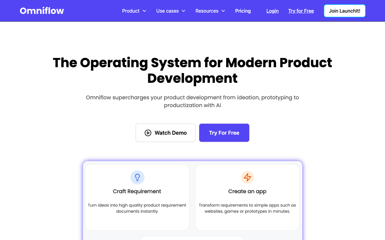 Omniflow - Automating Product Development with AI Power