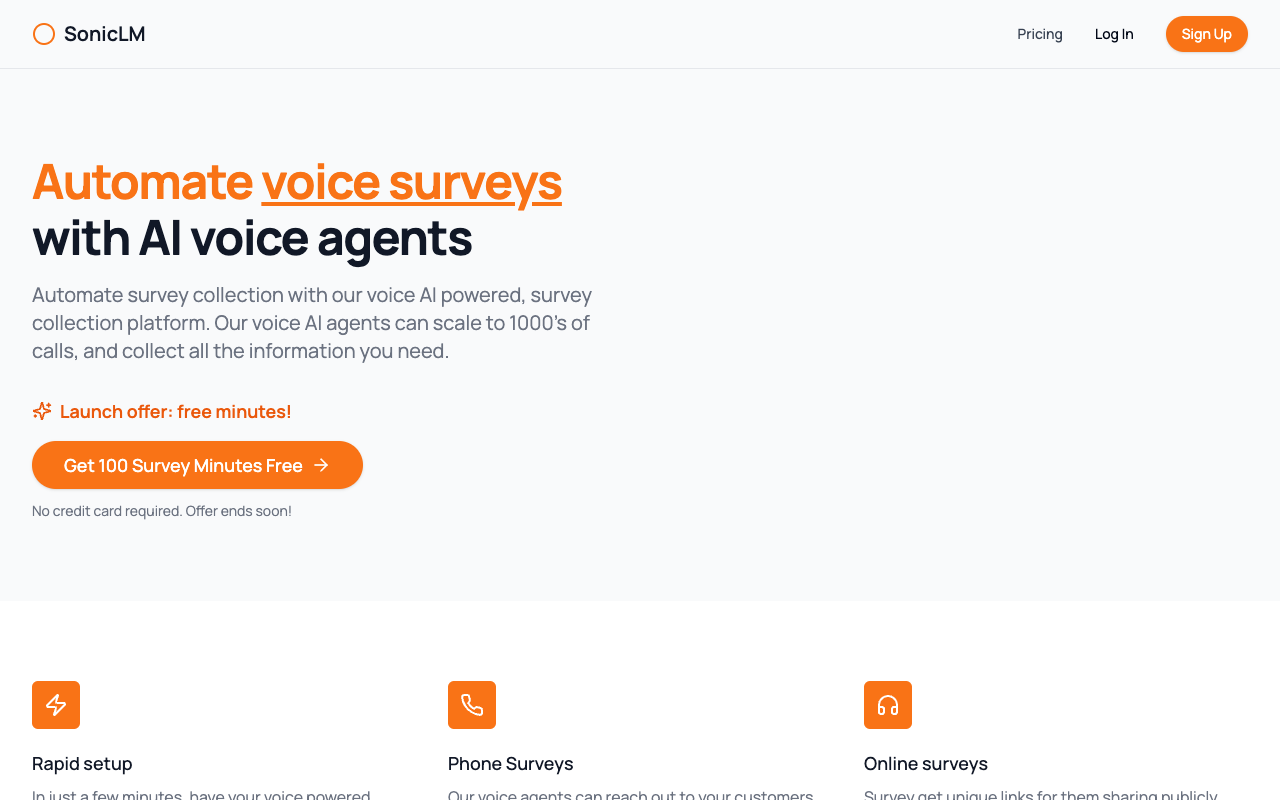 SonicLM - Revolutionizing Voice Survey Automation with AI Technology
