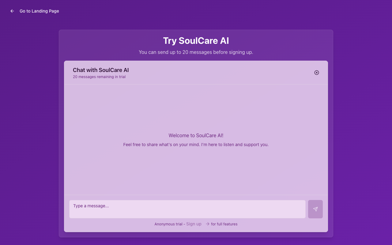 SoulcareAI - Your AI-Powered Mental Health Companion