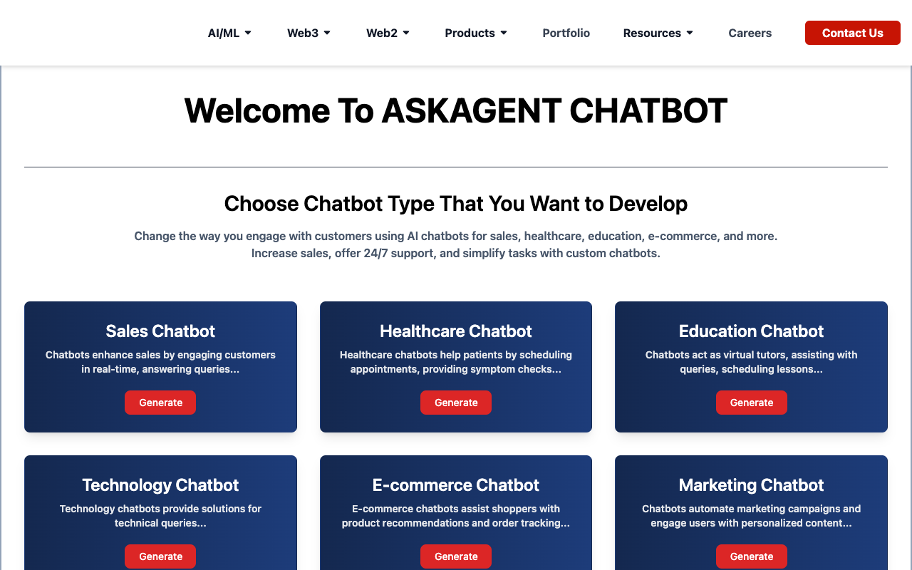 AskGalore - Create Your Free AI Chatbots with AI Chatbot Development