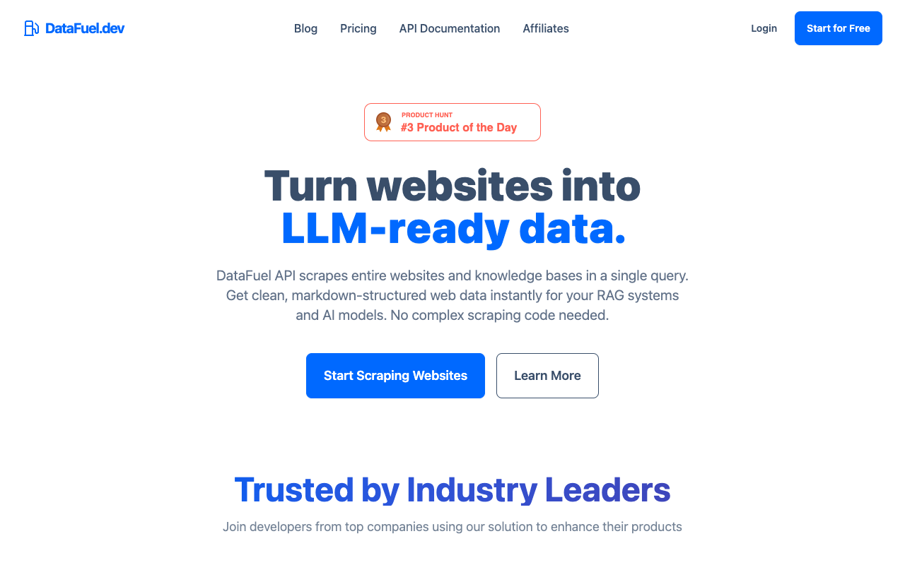DataFuel - Transform Websites into LLM-Ready Data