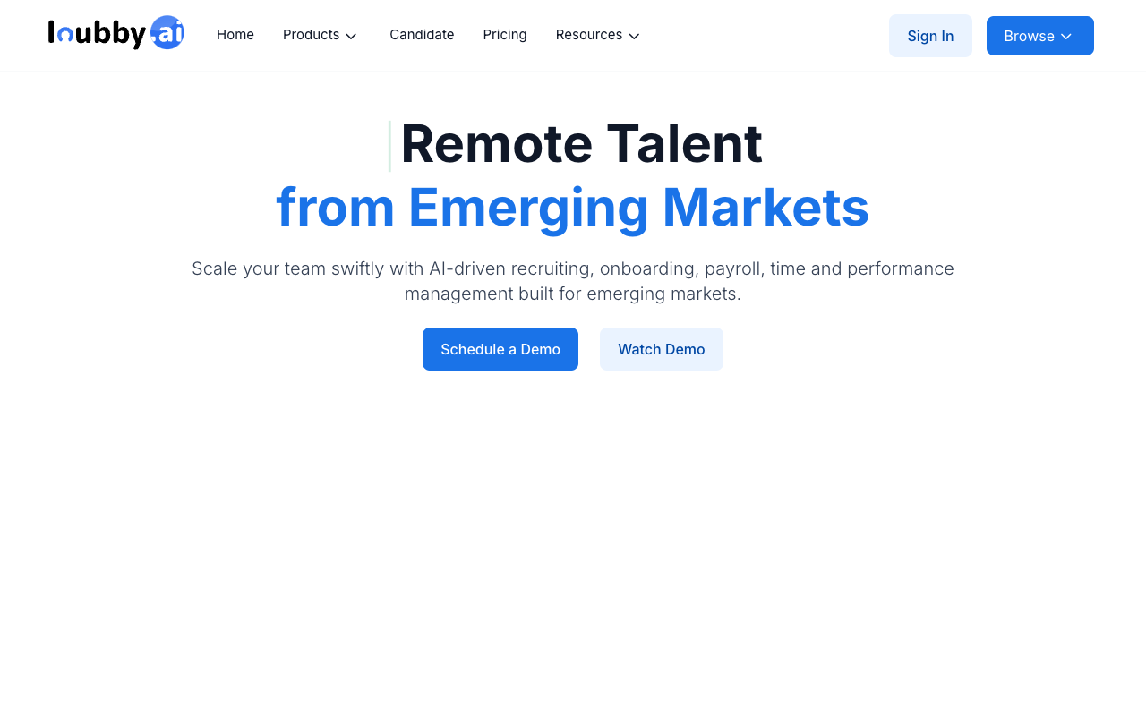 Loubby AI - Empowering Global Employers with African Talent