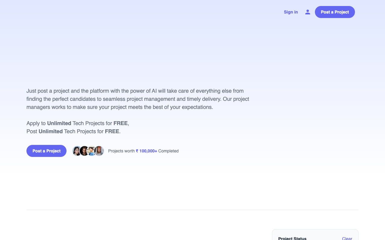 Project Mela - AI-driven platform for tech project collaboration
