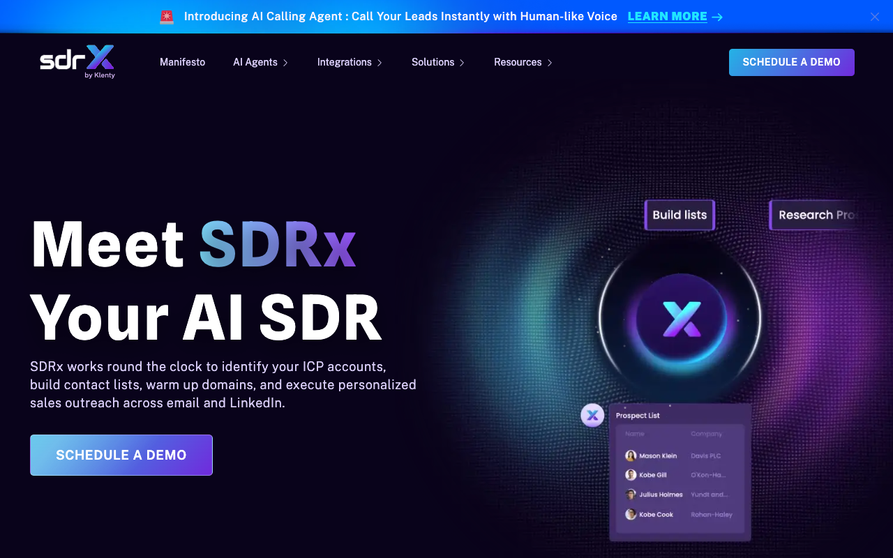 SDRx - Transforming Outbound Sales with AI SDR