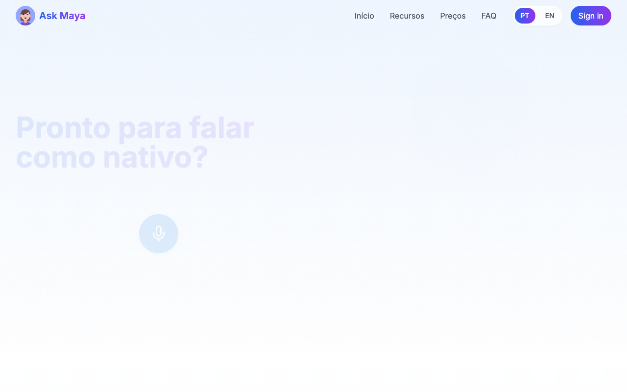 Ask Maya - Your AI English Speaking Practice Partner