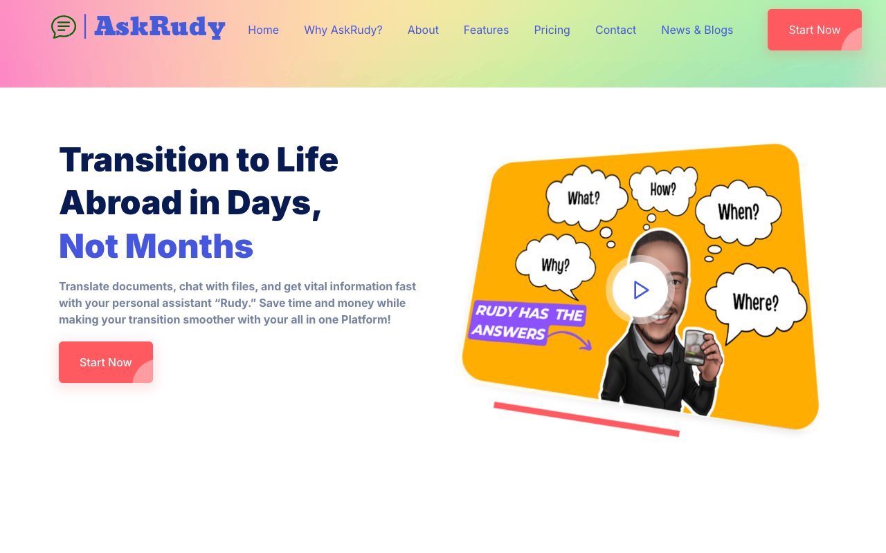 AskRudy AI - Your AI-powered relocation and travel assistant