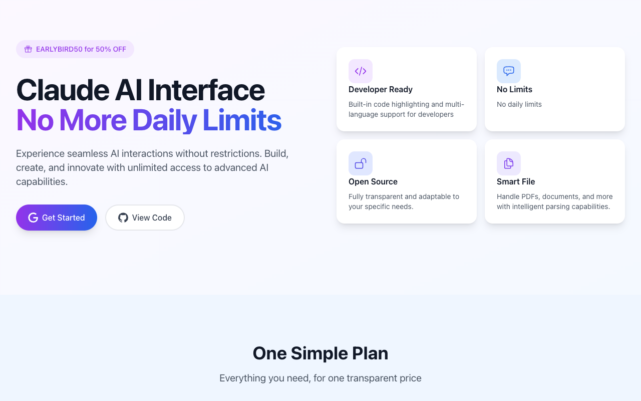 Claude UI - Enhance Your Chat Experience with Unlimited Conversations
