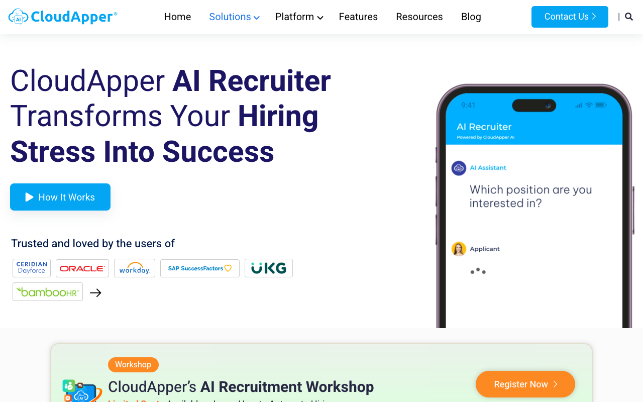 CloudApper AI Recruiter - Simplify Hiring Process with Conversational AI