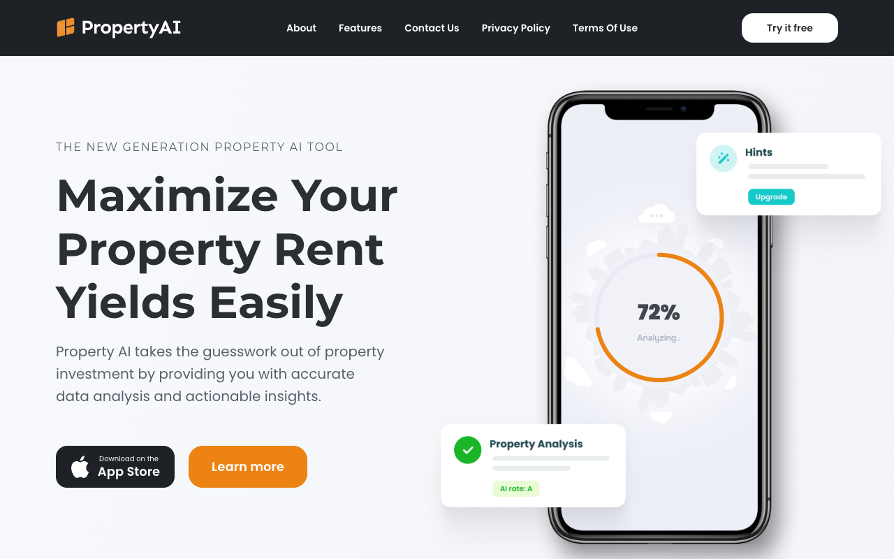 Property AI - Analyze property market, calculate income, optimize rent