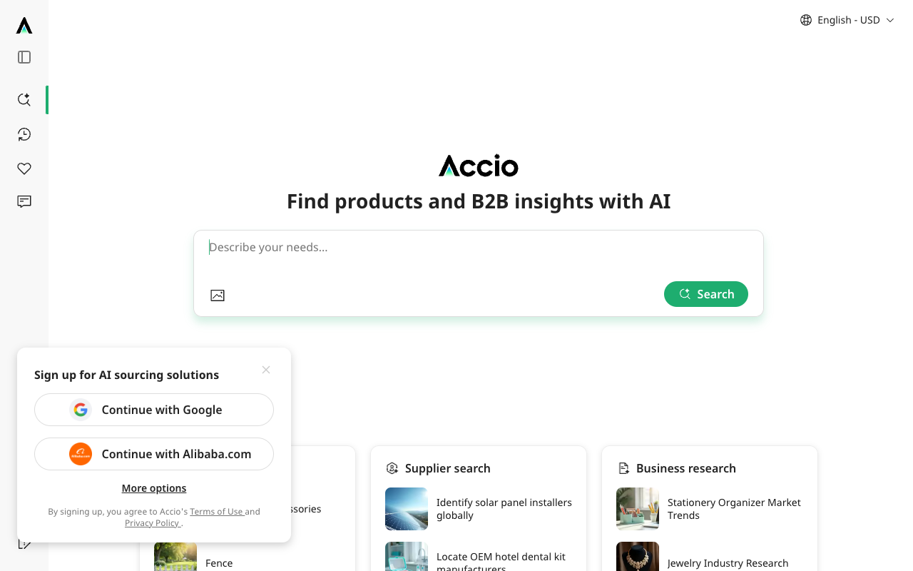 Accio - Revolutionizing B2B Sourcing with AI Technology