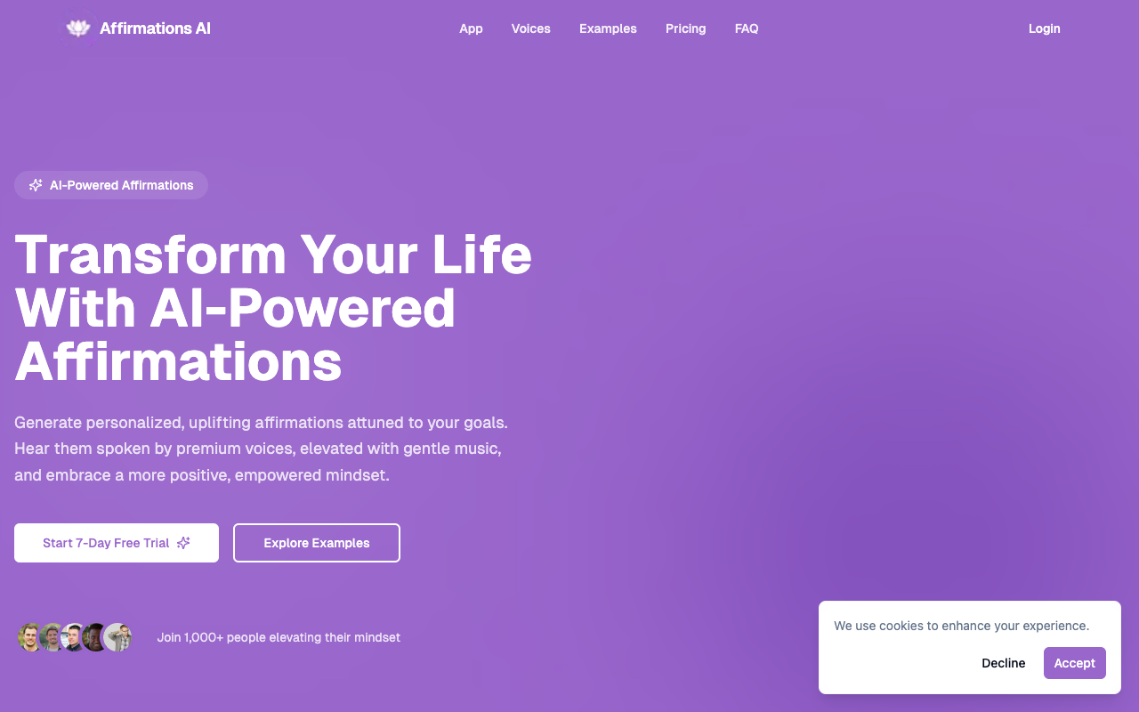 Affirmations AI - Personalized AI-Powered Affirmations Generator