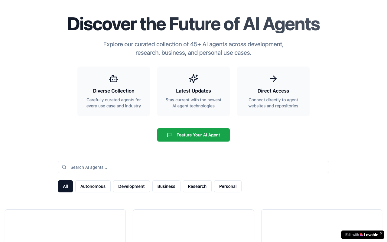AI Agent Directory - Explore the World of AI Agents