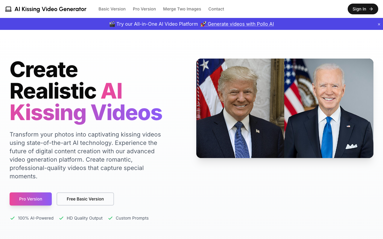 AI Kissing Video Generator - Create Romantic Videos with AI Technology