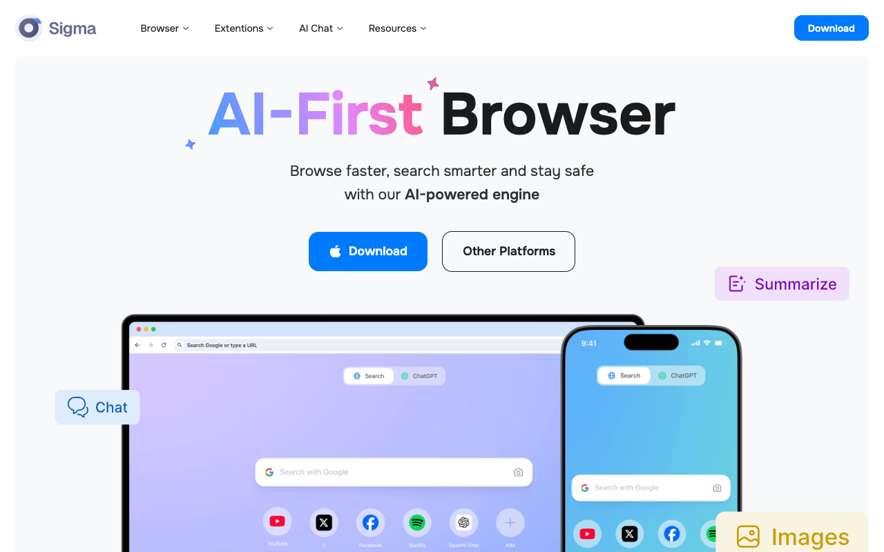 Sigma AI Browser - Enhancing Browsing with AI Capabilities