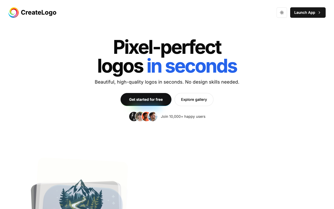 CreateLogo 2.0 - AI Logo Generator for High-Quality Logos