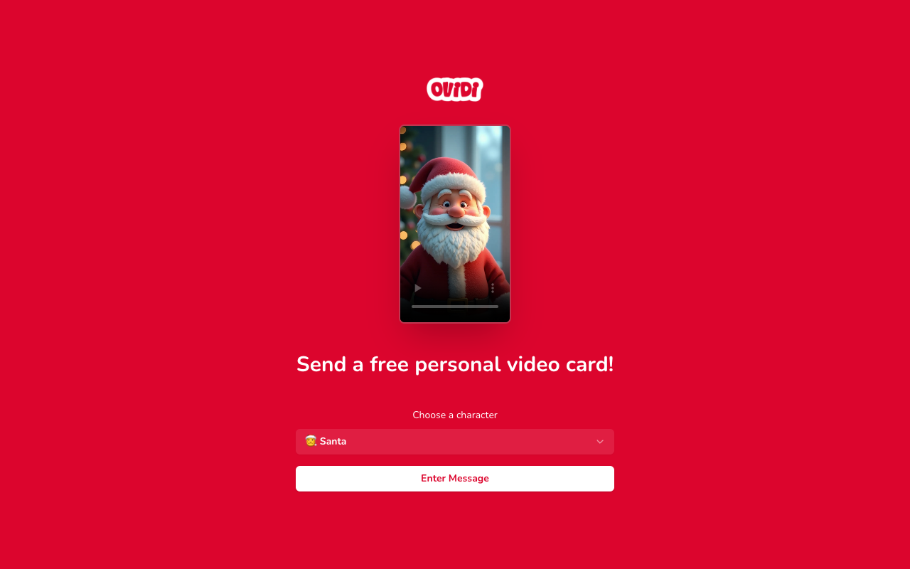 Ovidi - Free Christmas AI Video Card Generator
