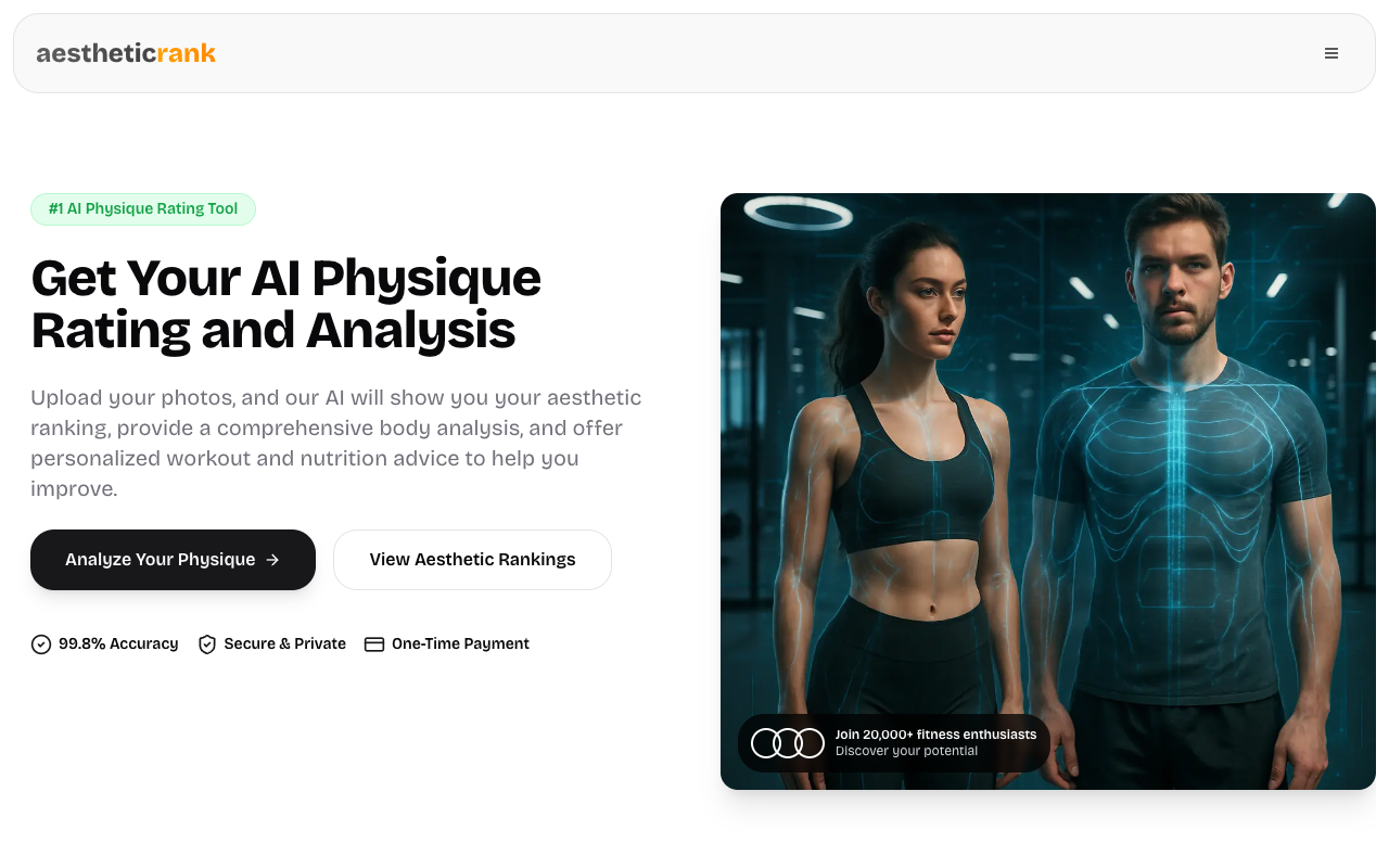 Aesthetic Rank - AI Body Analysis and Aesthetic Ranking