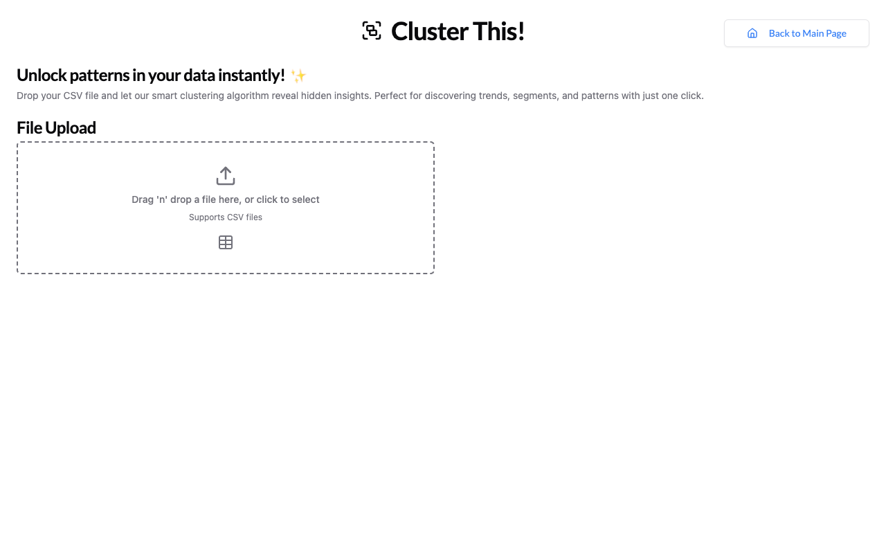 Cluster This! - Free Clustering Tool for Data Analysis