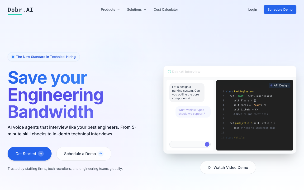Dobr.AI - Revolutionizing Tech Hiring with AI Interviewers