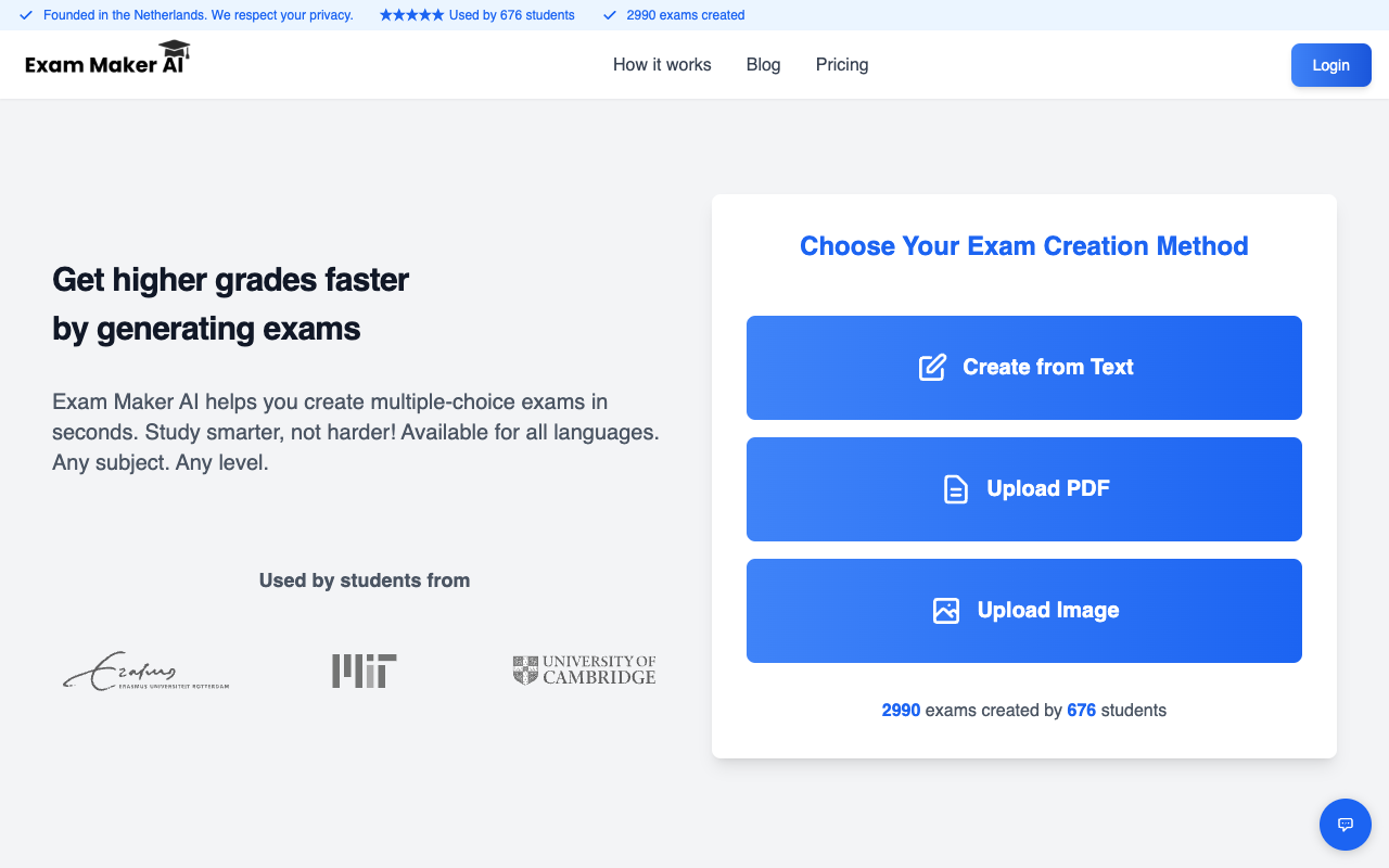 Exam Maker AI - Revolutionizing Test Preparation with AI Technology