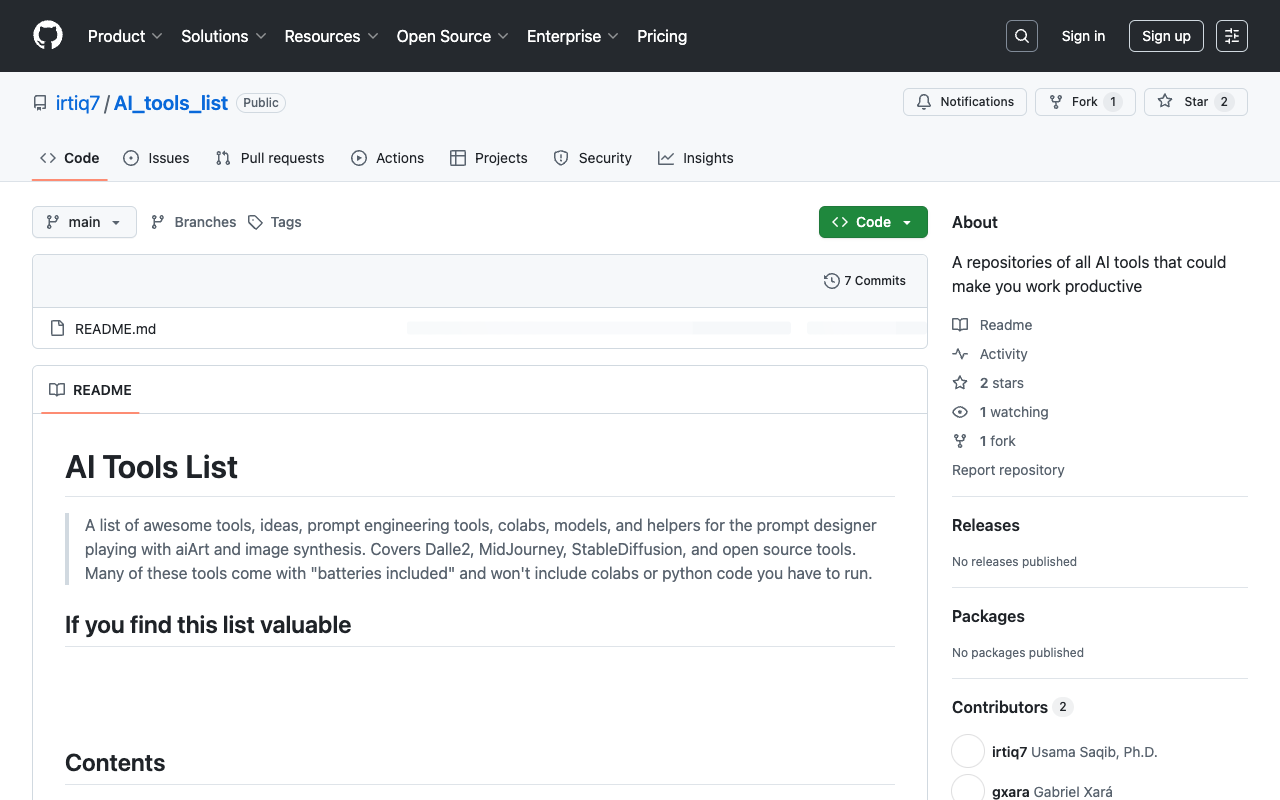 AI Tools List - A Valuable Resource for Prompt Designers and Image Synthesis Enthusiasts