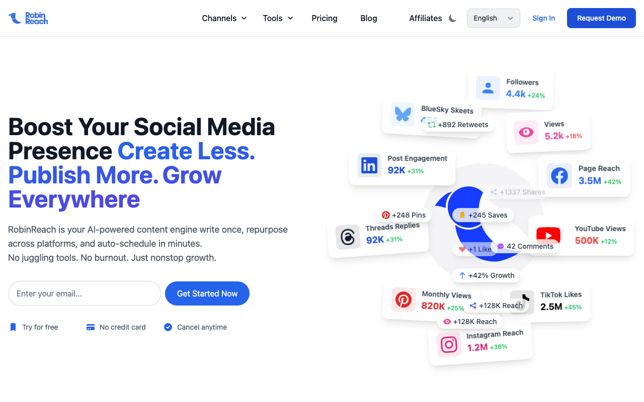 RobinReach - Simplifying Social Media Management with AI Power