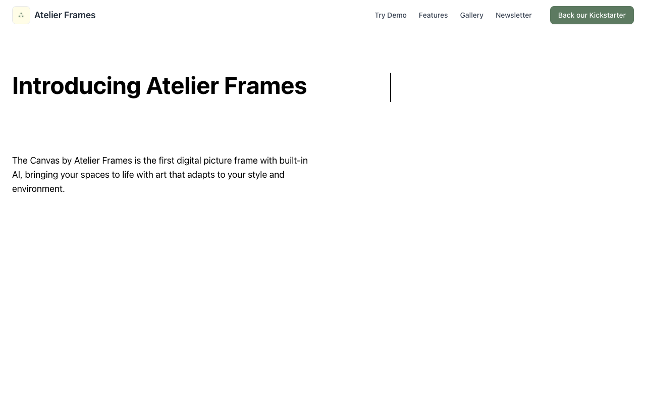 Atelier Frames - Elevating Spaces with Generative AI Art