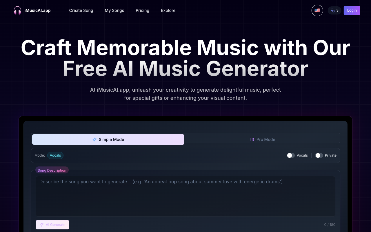Imusicai.app - AI Music Generator for Unique Song Creations
