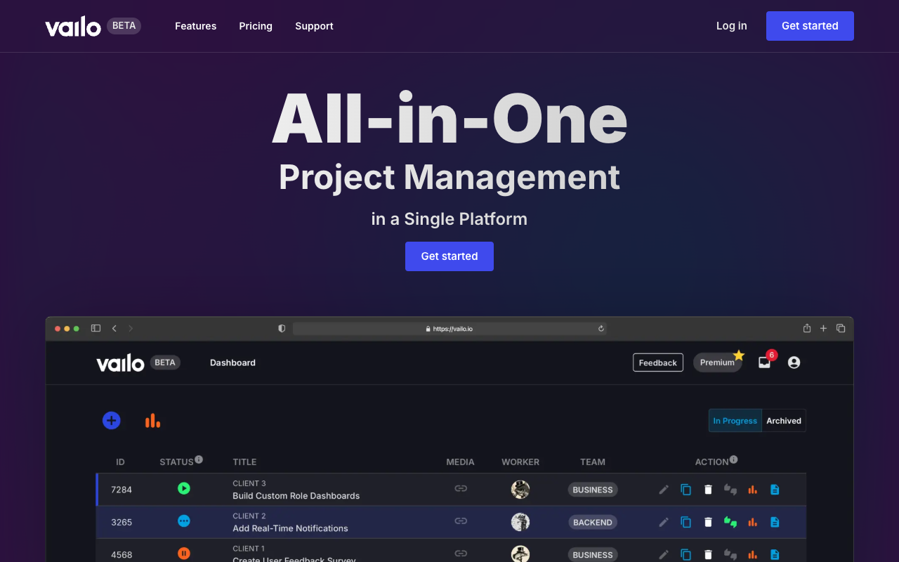 Vailo.io - Revolutionizing Project Management with AI-driven Solutions