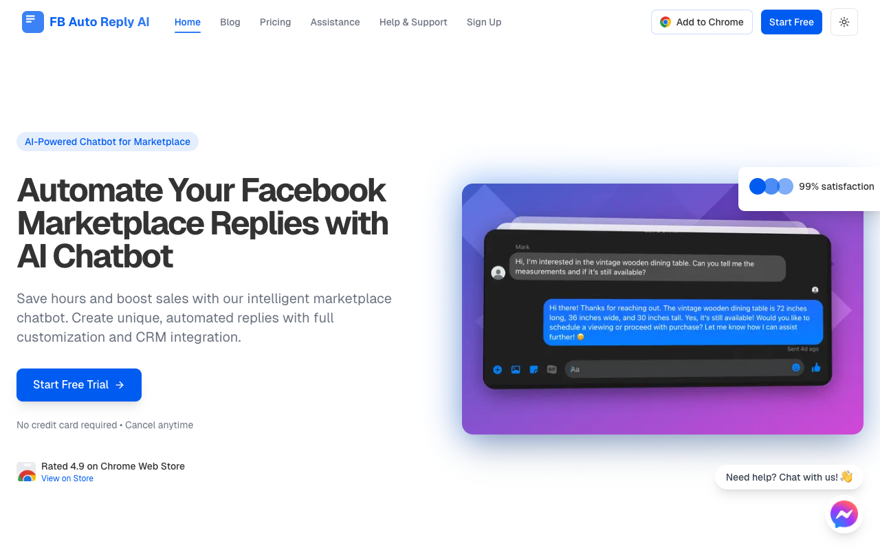 Auto Reply AI for Facebook Marketplace - Streamline Your Customer Interactions